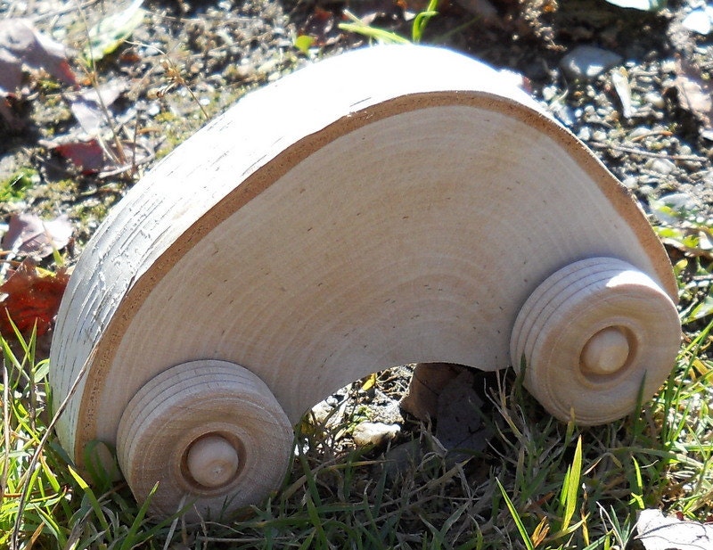 Wooden Car Natural Waldorf Toy Large Birchmobile