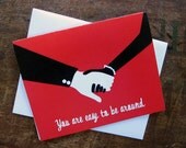 You Are Easy To Be Around - Hand Holding Valentine, Wedding, Anniversary Card