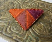 Geometry Lesson Triangle Brooch, Felt Brooch, OOAK Brooch, Wool Felt Brooch, Triangle, Christmas Gift for her