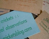 one-color custom letterpress business cards