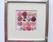 Framed Yoyo Quilt pinks