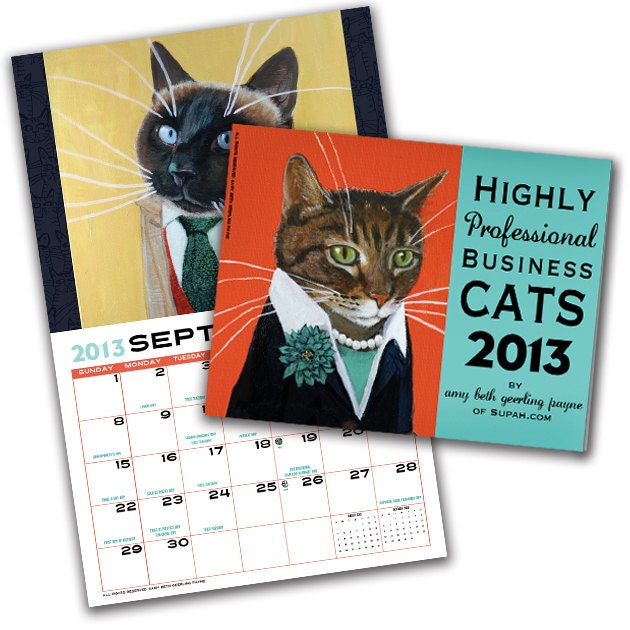 Business Cats Wall Calendar 2013