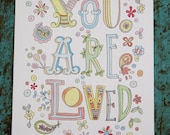 You Are Loved-pastel art print 11x14"