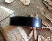 Black Leather Bracelet Cuff Blank 3/4" wide