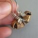 Earrings - sterling silver, vintage brass, scapolite, pyrite, moss aquamarine - Dreydl