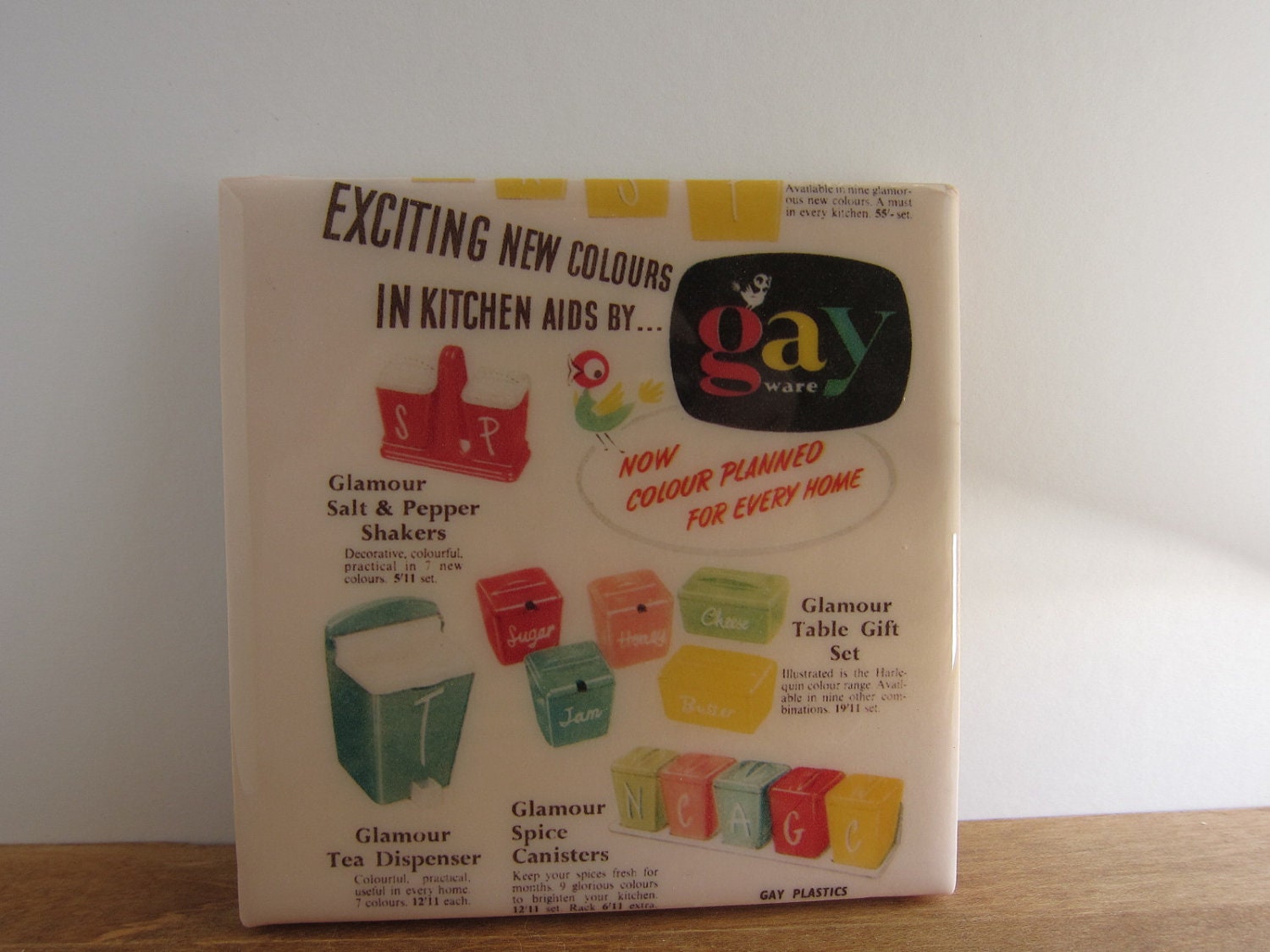 Gay Ware Gay Plastics Tile Coaster