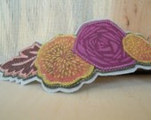 Hand Printed Floral Headband