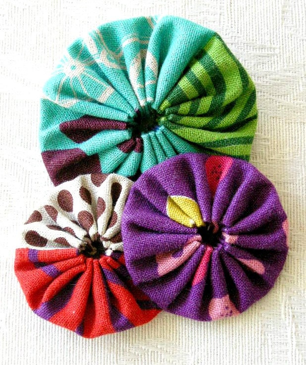 Hello Bicycle No 1 - japanese linen brooch