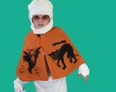 Handprinted Halloween Cape - small