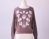 Flora, Tri-Blend Pullover, Hand Screen Printed by Maryink