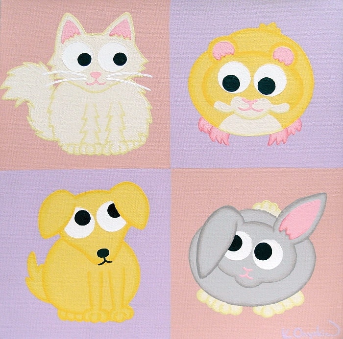 In The Home - Pets acrylic painting