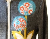 Liberty Lollipop Hoodie Charcoal Gray, Applique, Small,  Large,