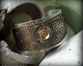 Lucky Dragon - Aluminum and Brass Dragonfly Wing Cuff
