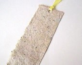 On Etsy Bookmark Handmade Paper Yellow
