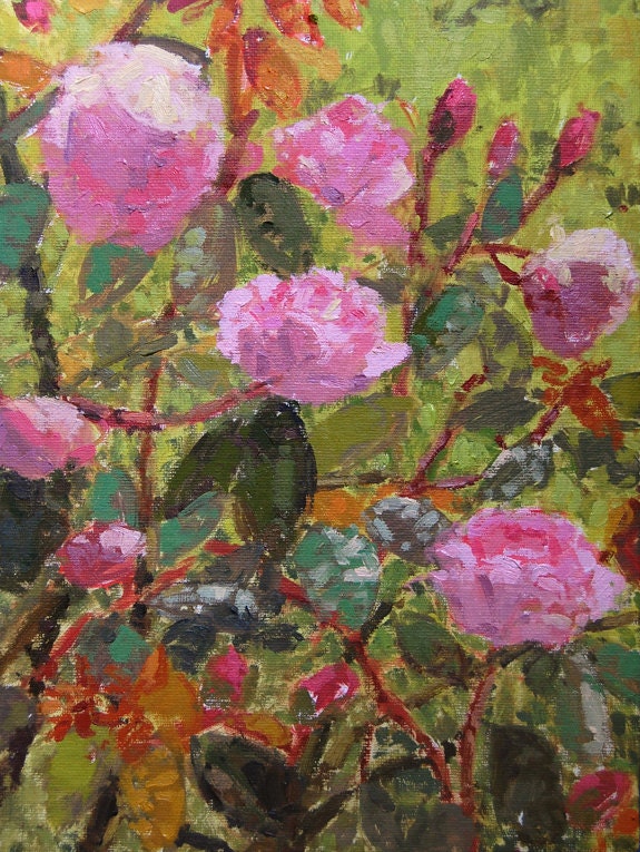Rose Bush painting by Andrew Daniel