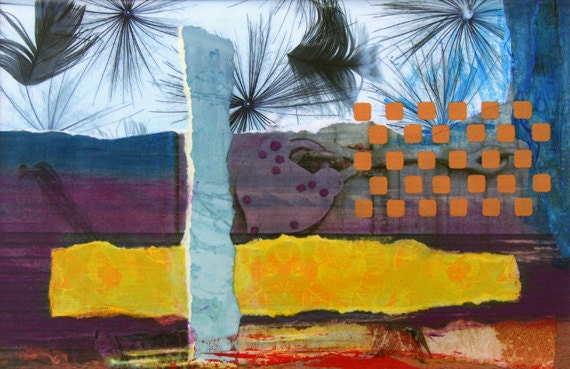 Sentinel - small original abstract collage