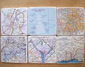 Custom Map Coasters - Set of 6