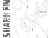 PDF: Shark Fin Cupcake Topper Template with Instructions - Digital File DIY Il_170x135