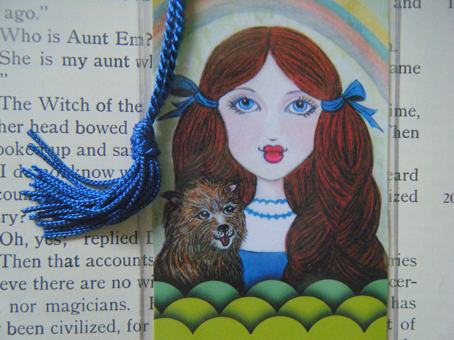 Dorothy and Toto Art Print Bookmark, Wizard of Oz, Storybook Art, Reproduction  Art, Children's Art, Children's Bookmark