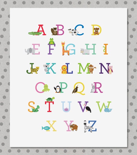 Animal Kingdom from A-Z Print