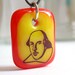Shakespeare. Pendant Jewelry. An art glass necklace.