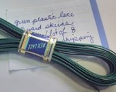 green rexlace flat placetic lacing lot of 40 yards FREE SHIPPING