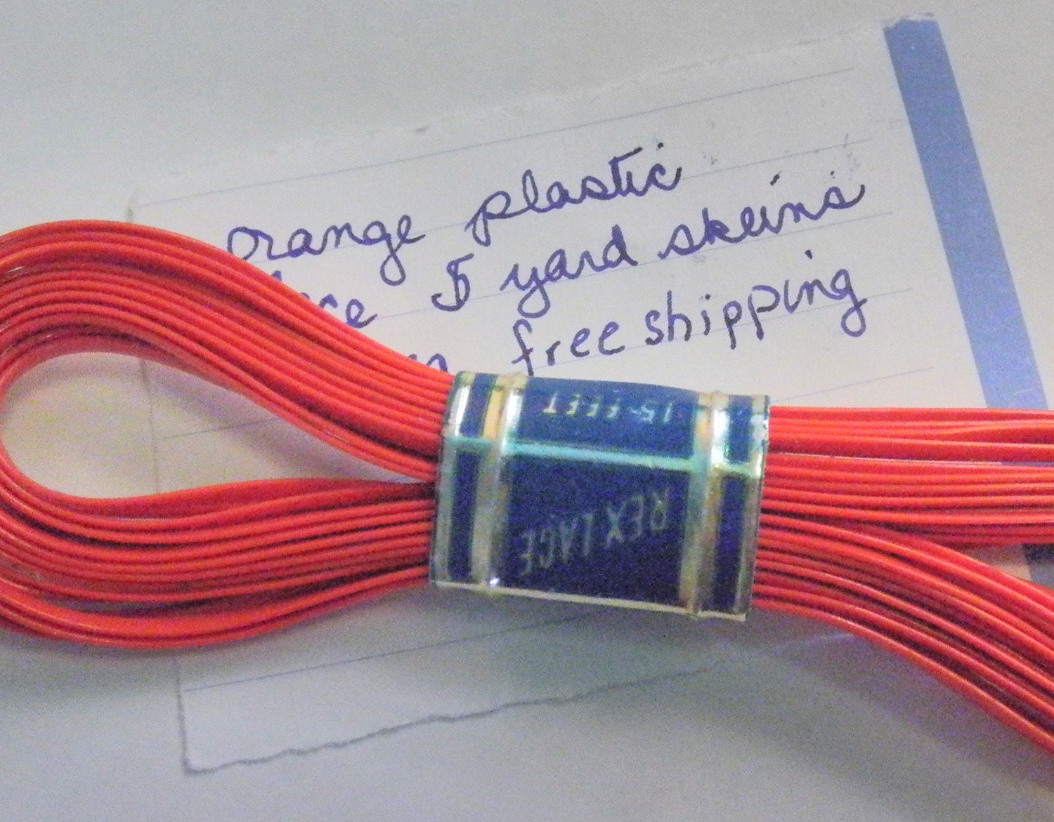 orange rexlace flat placetic lacing lot of 15 yards FREE SHIPPING