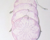Lavender Snowflake ornament set of 4