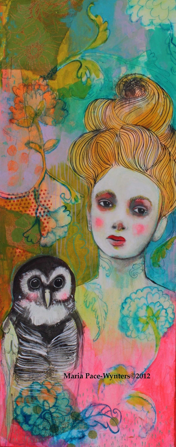 Soar With Your Own WIngs- Original mixed media painting by Maria Pace-Wynters