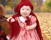 newborn little red riding hood cape photography prop