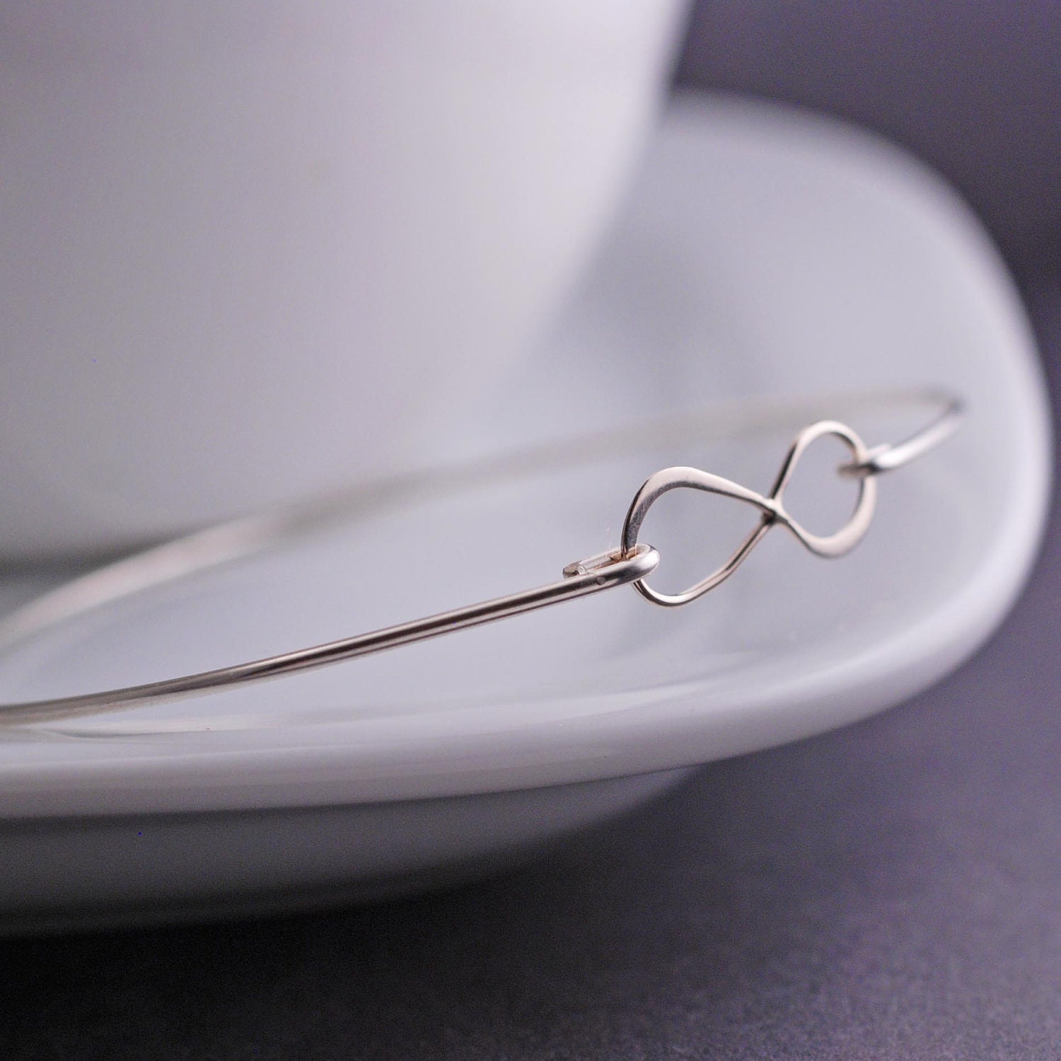 Infinity Bracelet, Infinity Symbol Jewelry, Sterling Silver Infinity Bracelet, Bangle Bracelet