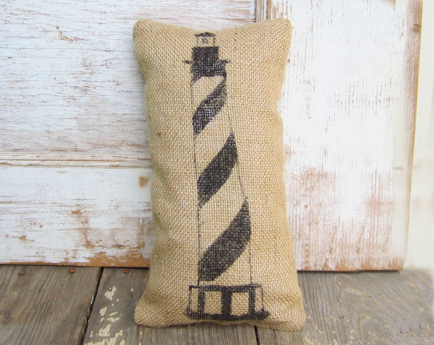The Cape Lighthouse -  Burlap Doorstop