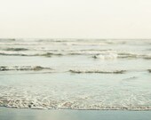 Pacifica - Ocean Photograph, Waves, Sea, Nautical, Pale Blue, Pastel, Nature Photography, White, Cream - Pacifica