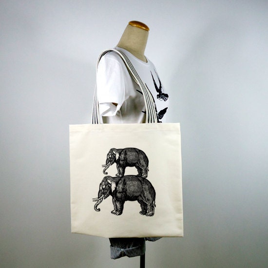 Elephant Canvas Tote Bag