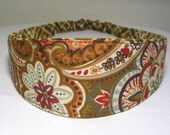 Headband Fall Flowers reversible women hairband