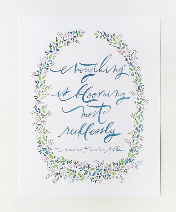 8x10 / blooming recklessly print