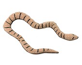 catnip snake - striped brown spotted - cat toy