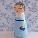 Hand Painted Love Boxes Jane Austen Peg Doll Wood
