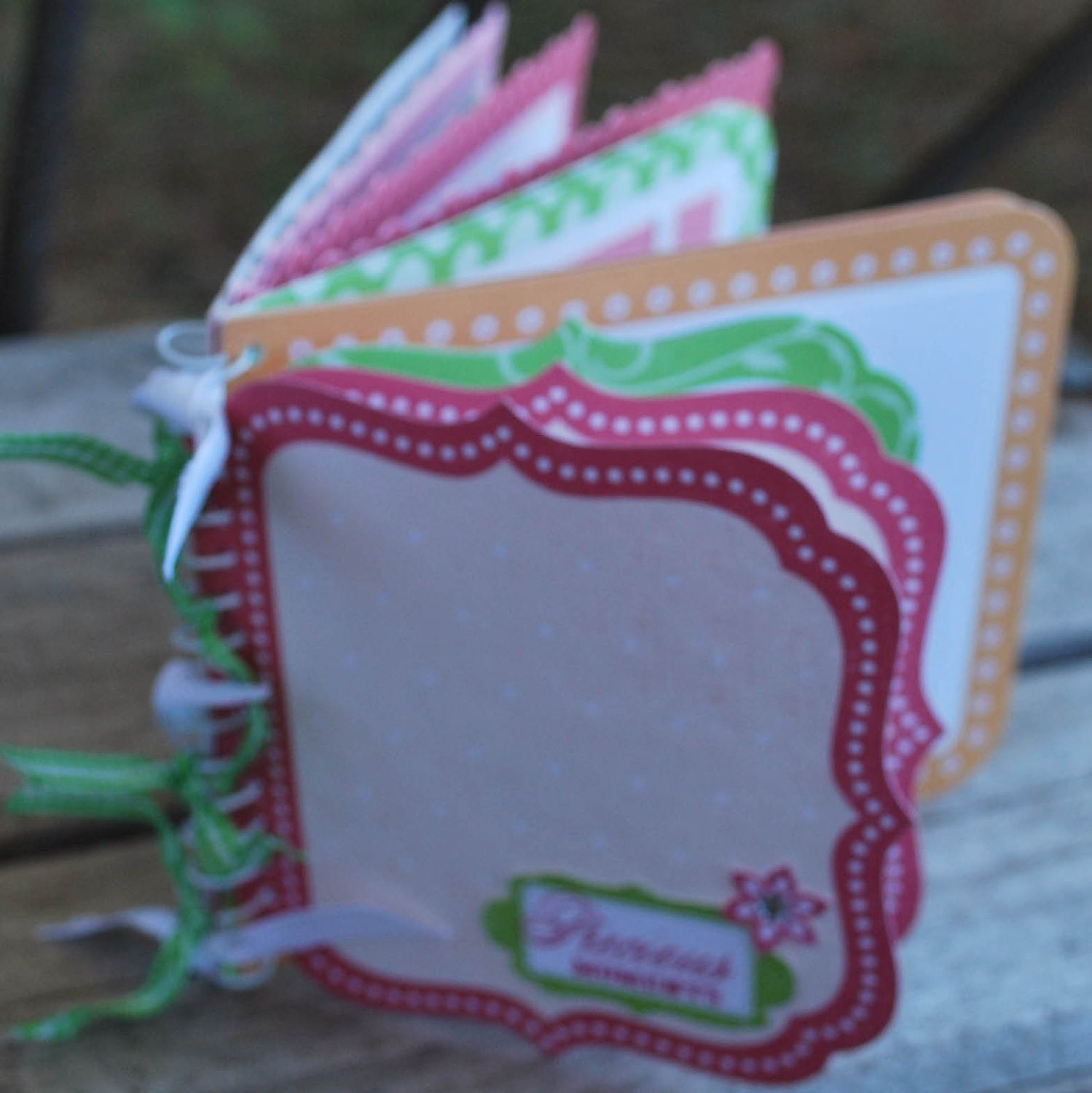 Precious Moments...mini scrap book ...sweet girly pinks and greens