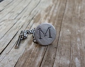 Custom Hand Stamped Tie Tack Whimsical Font