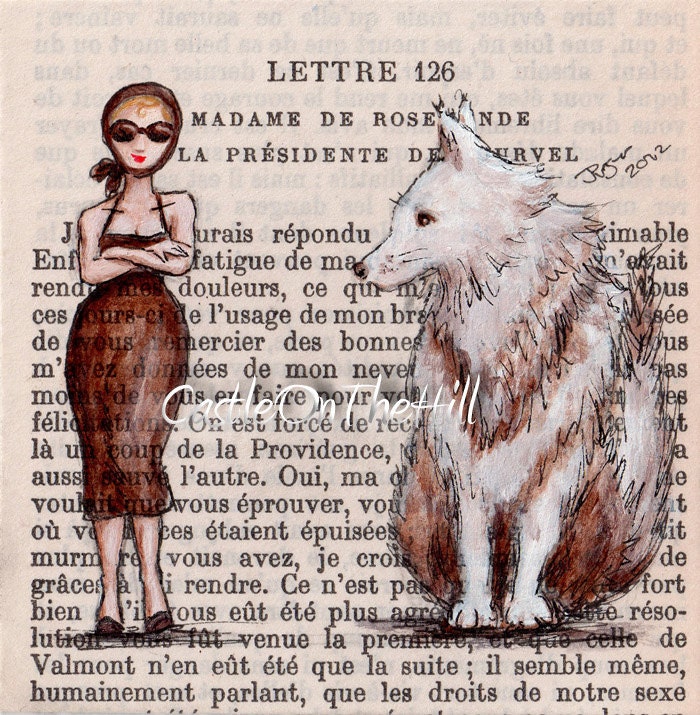 Game of Thrones-inspired print - The Lady And Her Direwolf - 7.5 x 7.5 Print