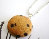 Chocolate Chip Cookie Necklace 18 inch Chain