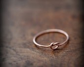 Knot ring - solid 14K rose gold ring
