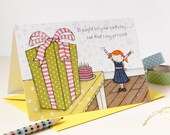 Birthday Card - Clara Loves Presents - Single Card (Blank)