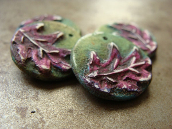 Aubergine Leaf Charms