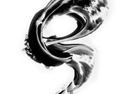 Black and White Painting BW Abstract Art Artwork High Contrast Depth Black Magic 269 Minimalism Minimalist Modern Contemporary Cummings