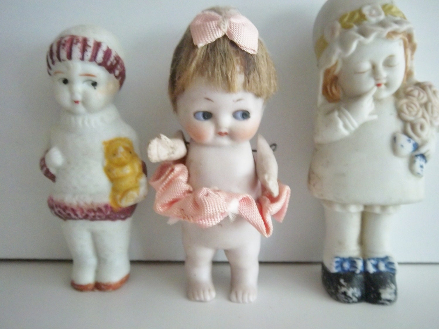 Bisque/porcelain three doll lot - KarmaRox