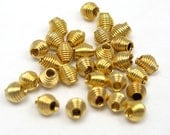 Gold Plated Spacer Coil Beads (60X) (B675)