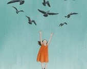 Print of acrylic painting - Uplifted - Giclee art print poster reproduction