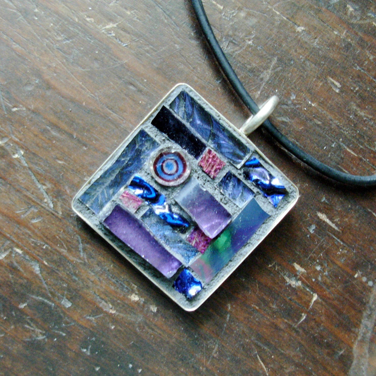 Purple Mosaic Pendant